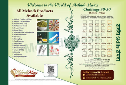 🌿 Mehndi Maxx – Reusable Mehndi Practice Book