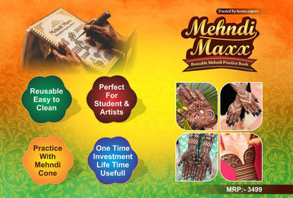 🌿 Mehndi Maxx – Reusable Mehndi Practice Book